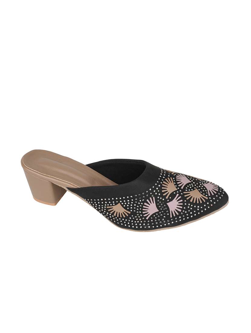Women Embellished Slip On Mules - 22572089 -  Standard Image - 2