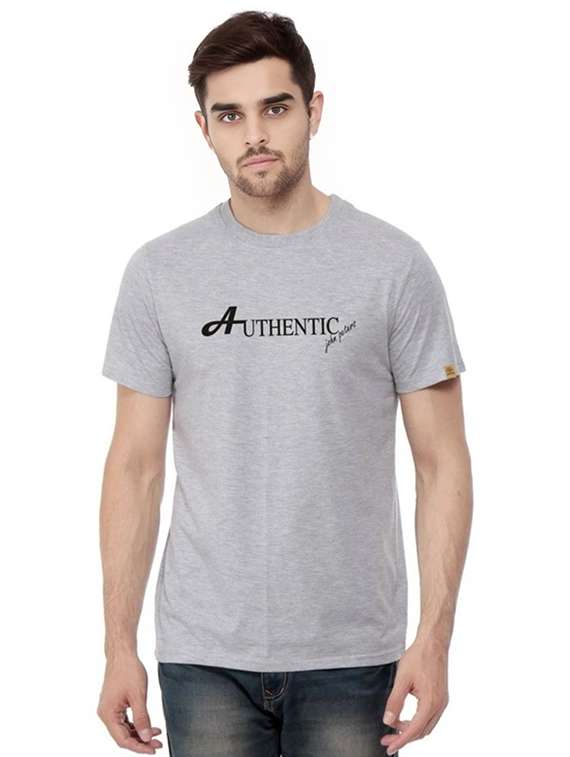 men printed round neck regular fit t-shirt
