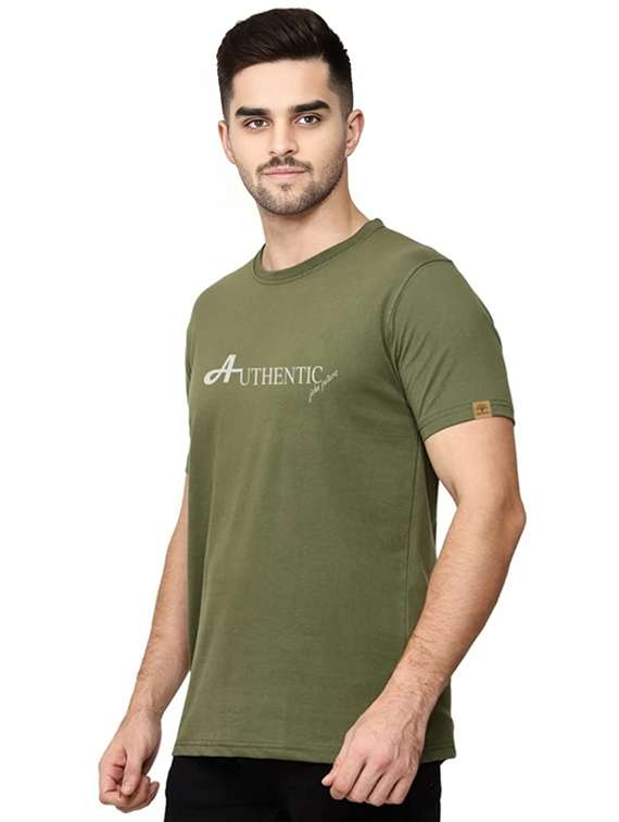 men printed round neck regular fit t-shirt - 22572099 -  Standard Image - 2