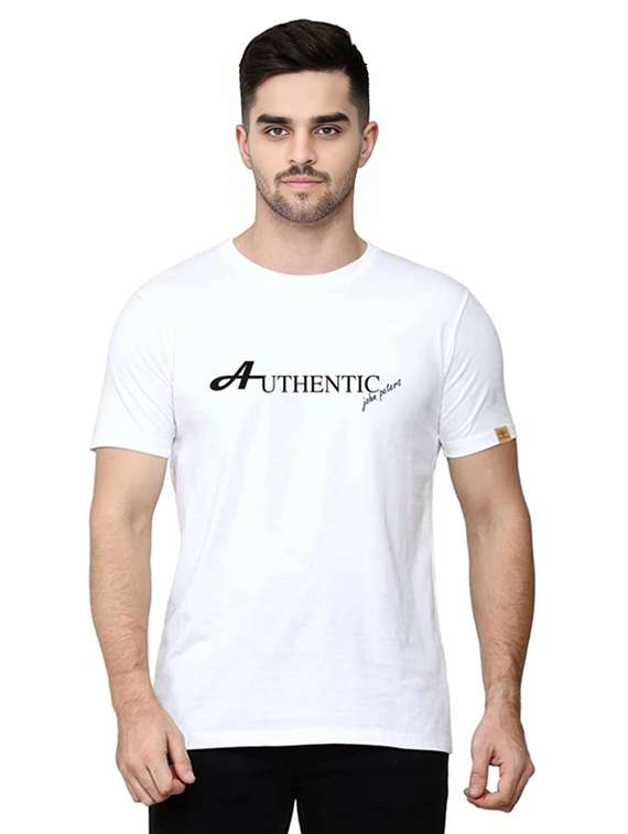 men printed round neck regular fit t-shirt