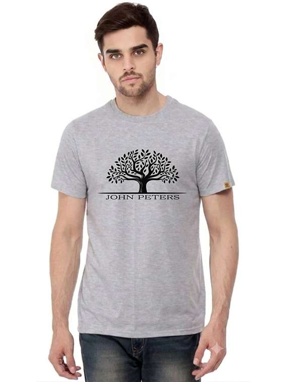 men printed round neck regular fit t-shirt