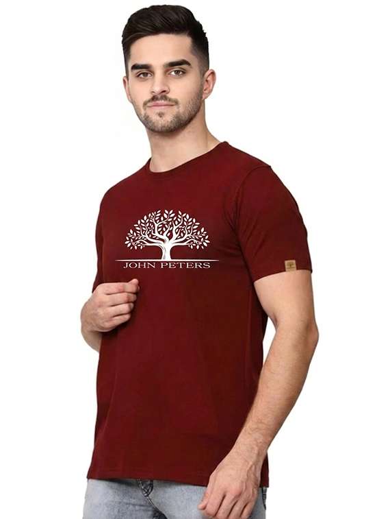 men printed round neck regular fit t-shirt - 22572123 -  Standard Image - 2