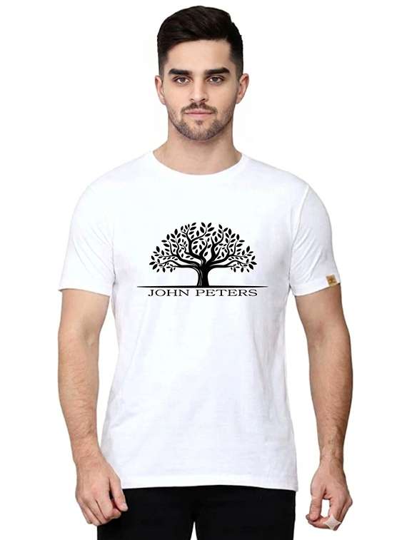 men printed round neck regular fit t-shirt
