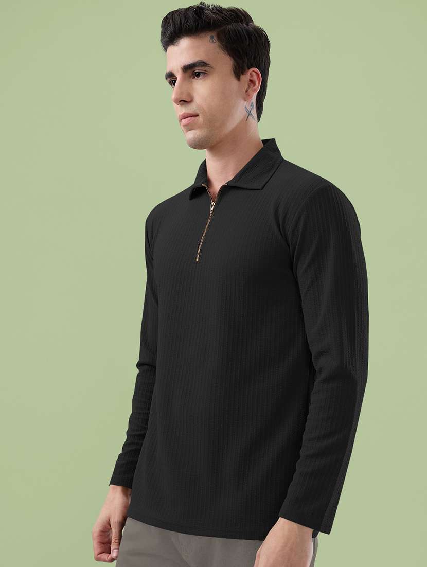 men textured long sleeves polo t-shirt - 22572154 -  Standard Image - 2