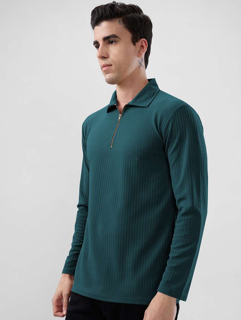 men textured long sleeves polo t-shirt - 22572157 -  Standard Image - 2