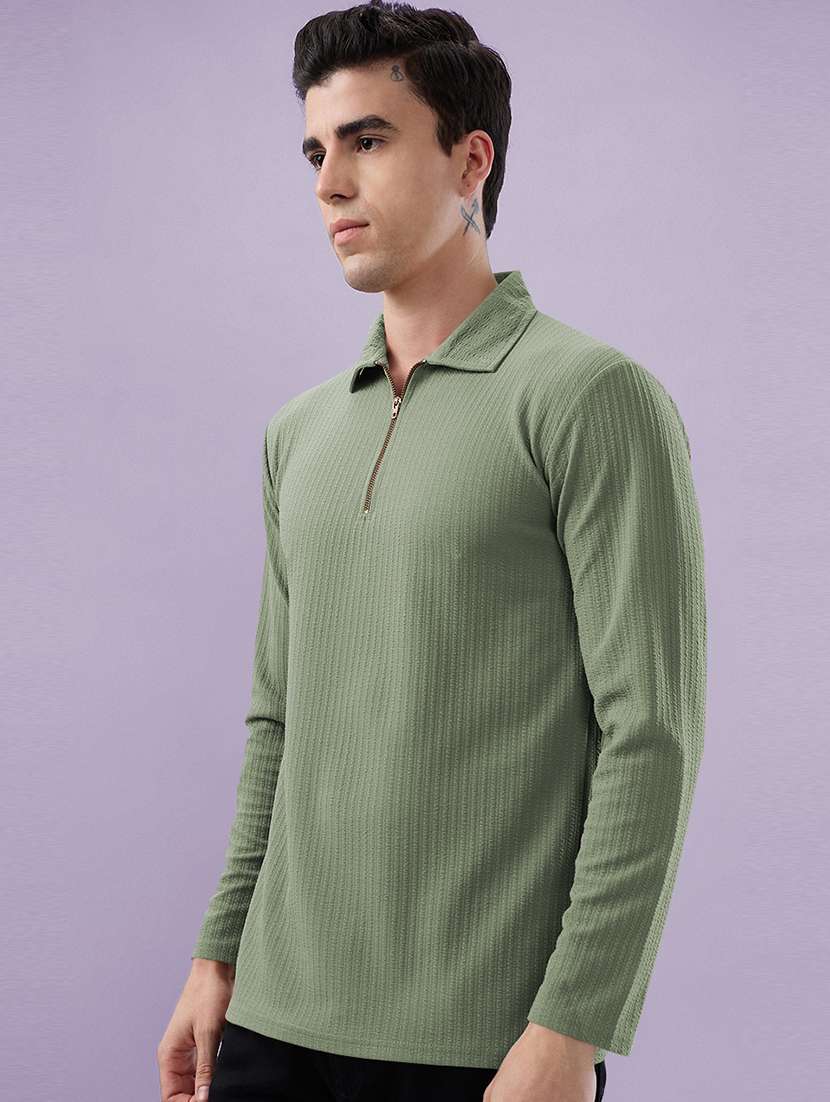 men textured long sleeves polo t-shirt - 22572158 -  Standard Image - 2