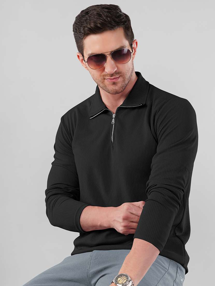 men textured long sleeves polo t-shirt - 22572189 -  Standard Image - 2