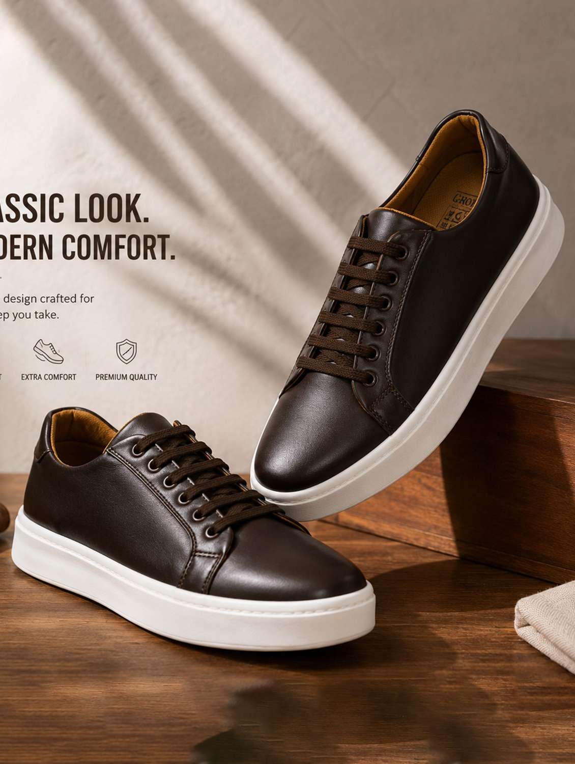 men solid lace up sneakers - 22572203 -  Standard Image - 2