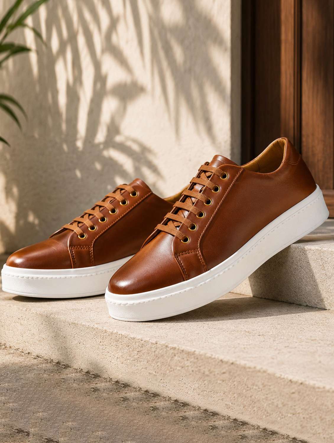 men solid lace up sneakers - 22572205 -  Standard Image - 2