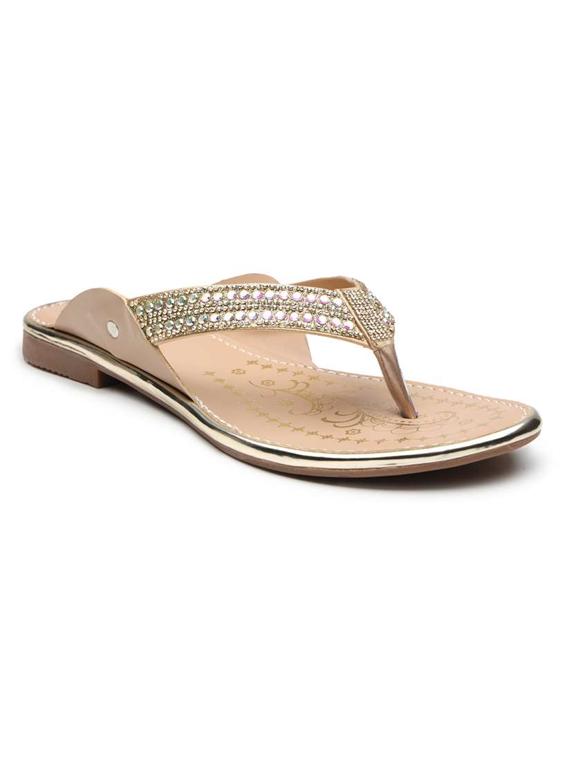 women embellished toe separator flats - 22572220 -  Standard Image - 2