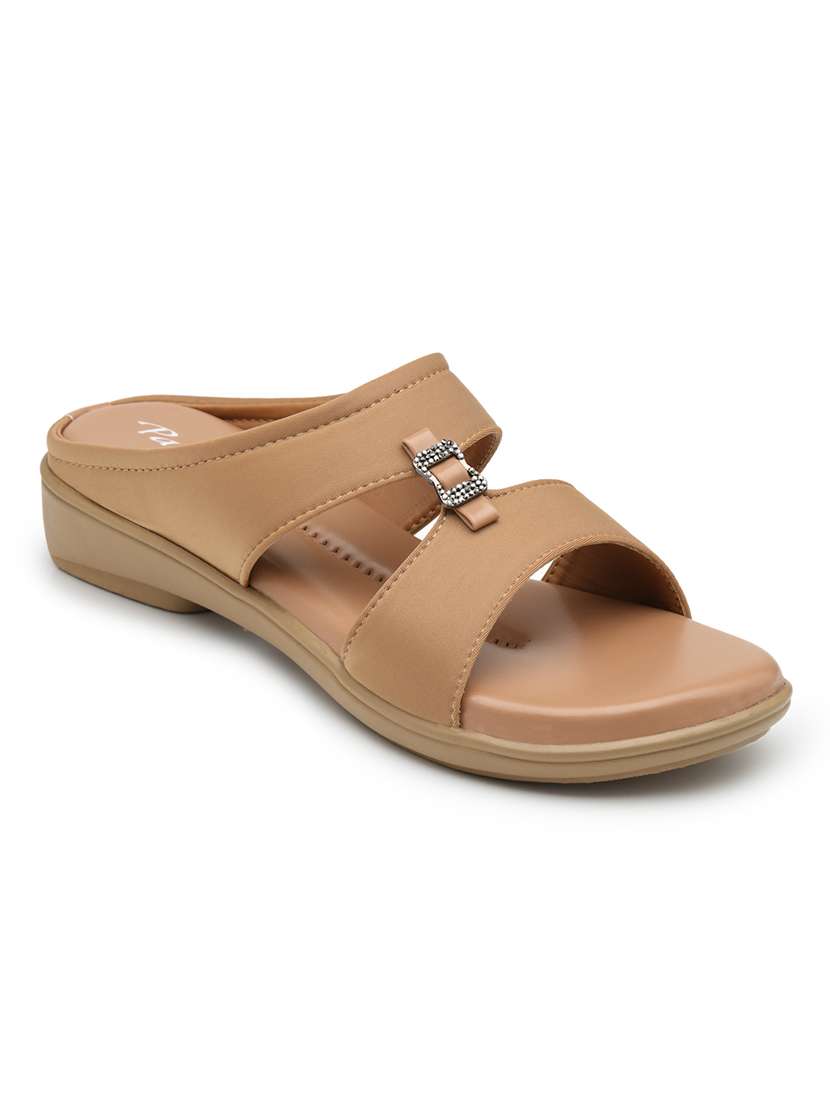 women solid slip on sandal - 22572222 -  Standard Image - 2