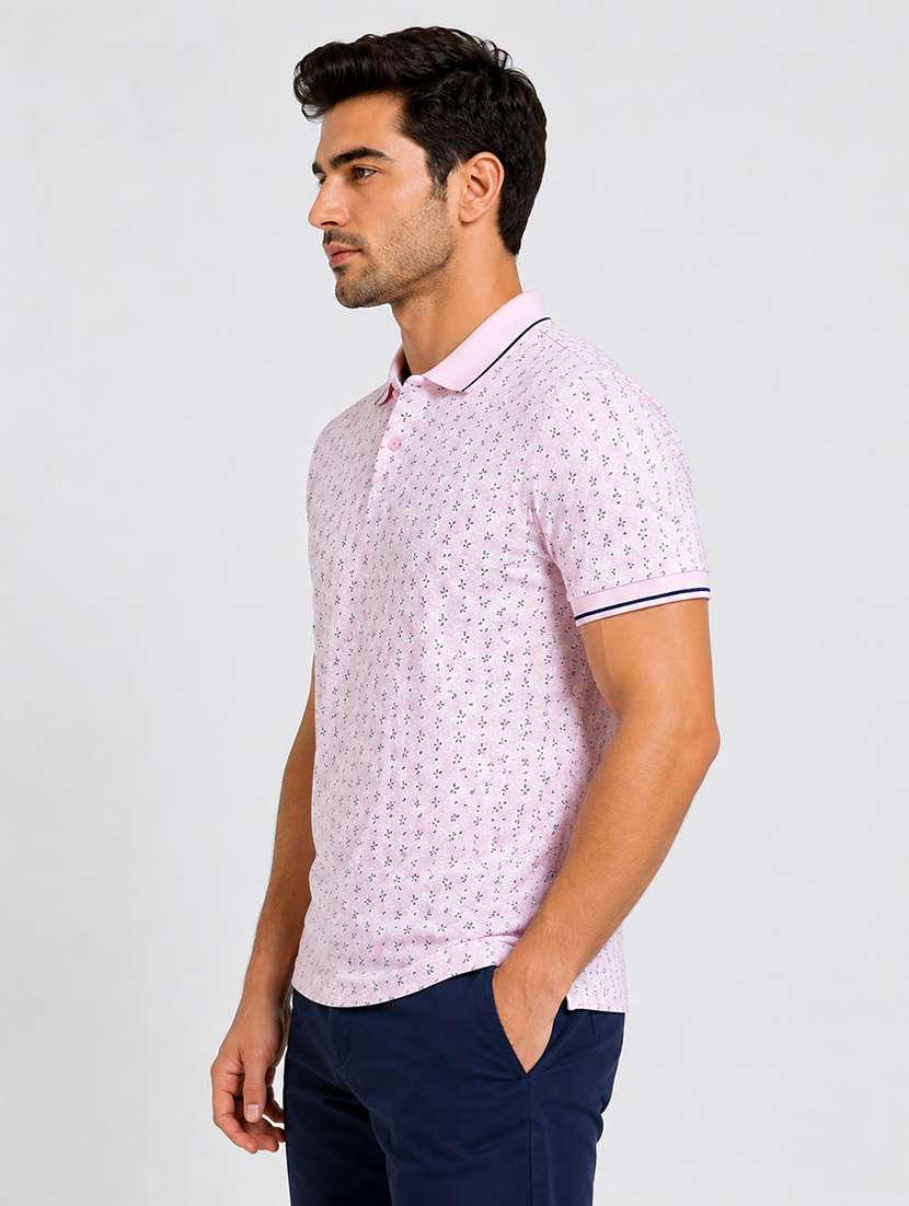 men printed short sleeves polo t-shirt - 22572613 -  Standard Image - 2