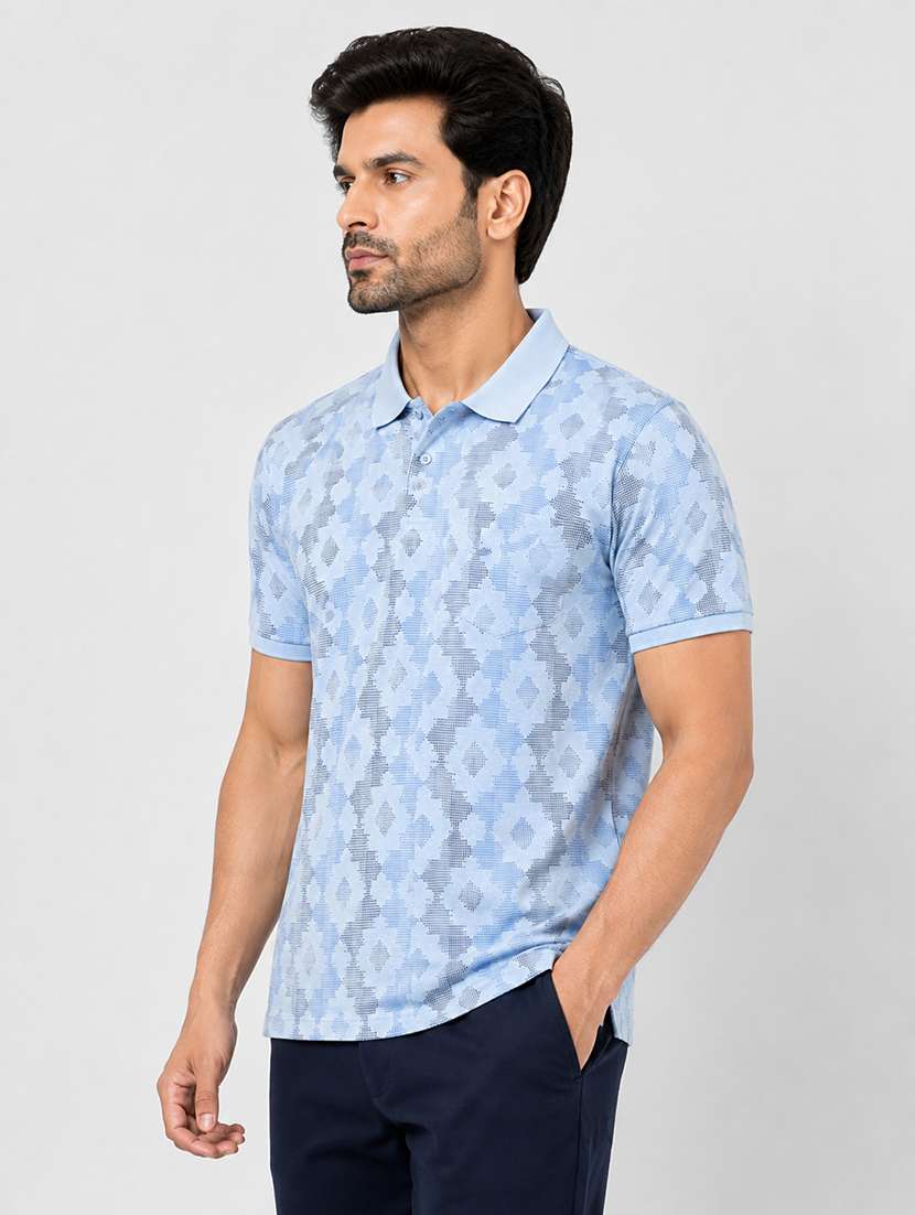 Men Printed Short Sleeves Polo T-shirt - 22572621 -  Standard Image - 2
