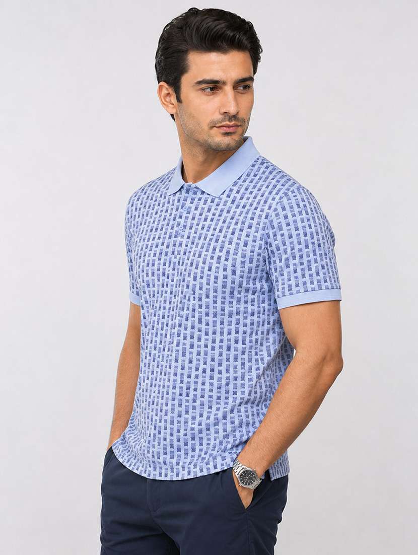 men self design short sleeves polo t-shirt - 22572623 -  Standard Image - 2