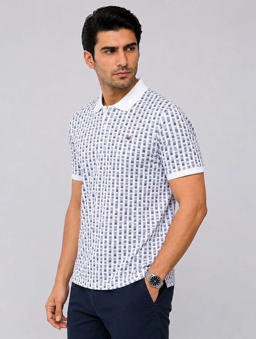 men printed short sleeves polo t-shirt - 22572624 -  Standard Image - 2
