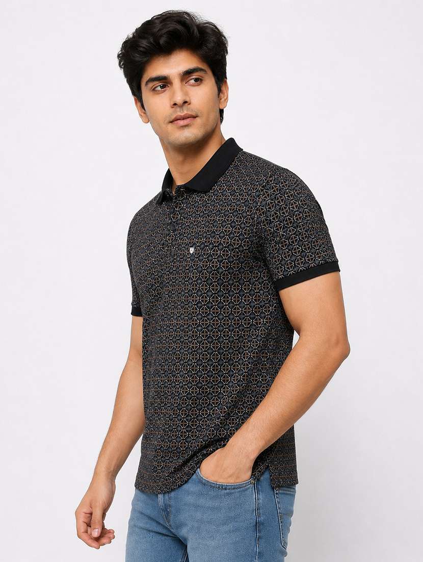 men printed short sleeves polo t-shirt - 22572628 -  Standard Image - 2