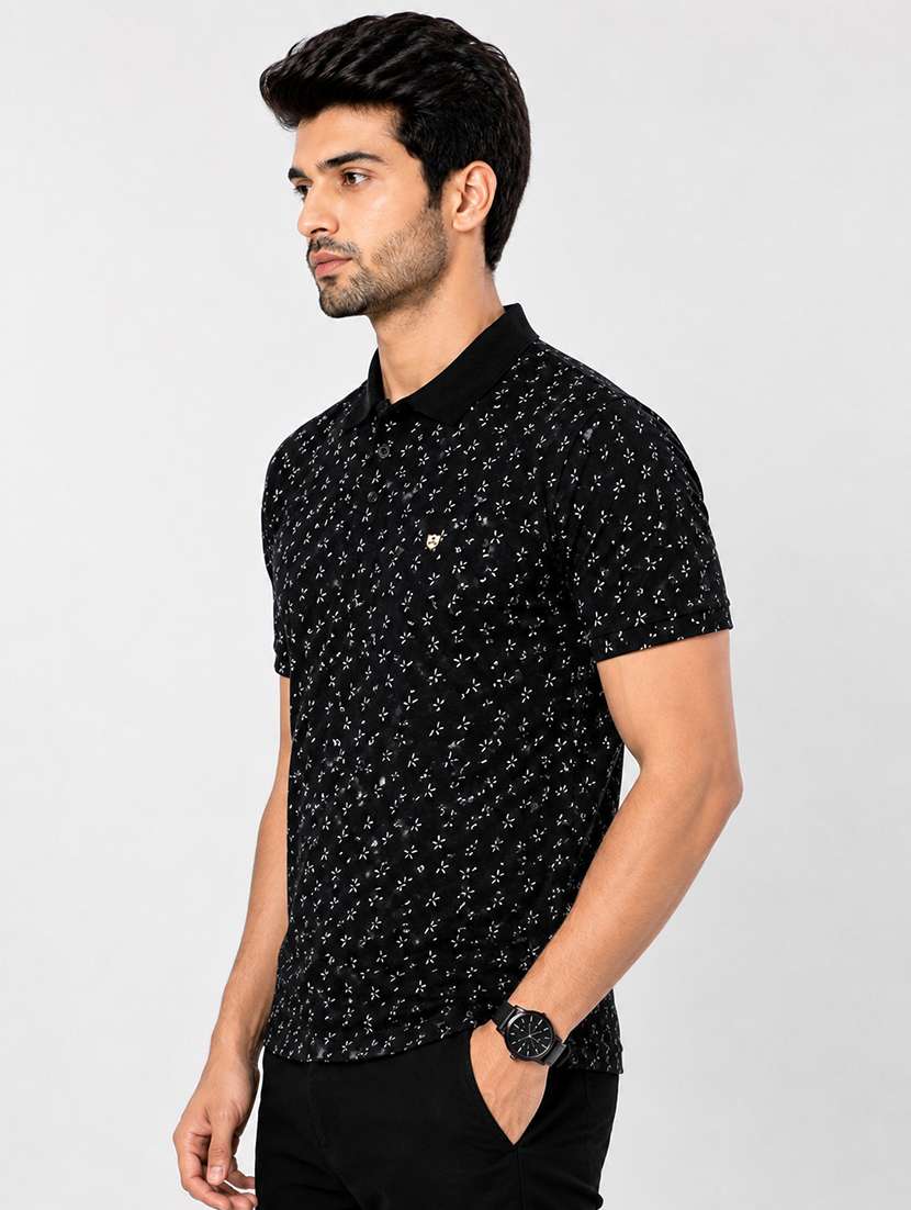 men printed short sleeves polo t-shirt - 22572632 -  Standard Image - 2
