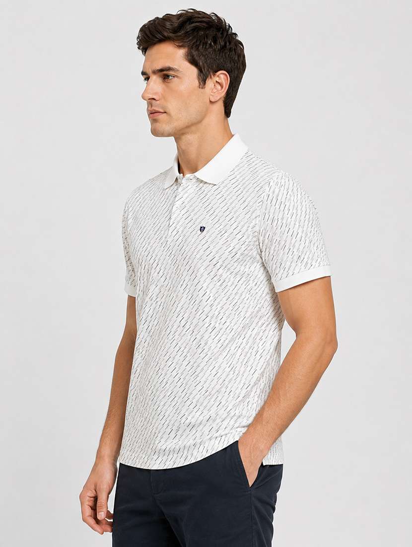 men printed short sleeves polo t-shirt - 22572634 -  Standard Image - 2