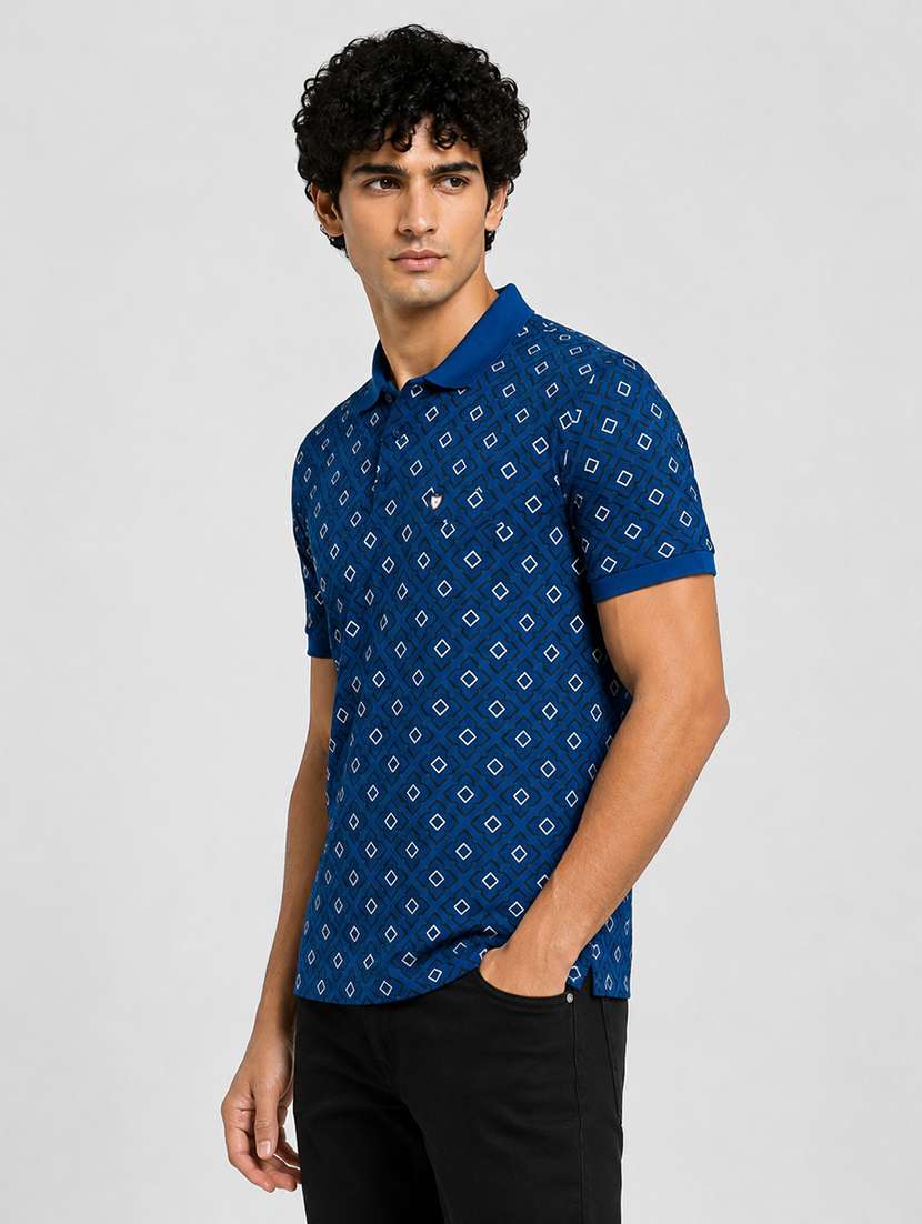 men printed short sleeves polo t-shirt - 22572638 -  Standard Image - 2
