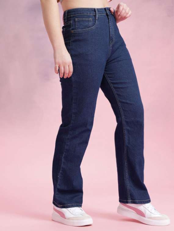 women solid mid rise straight jeans - 22573038 -  Standard Image - 2