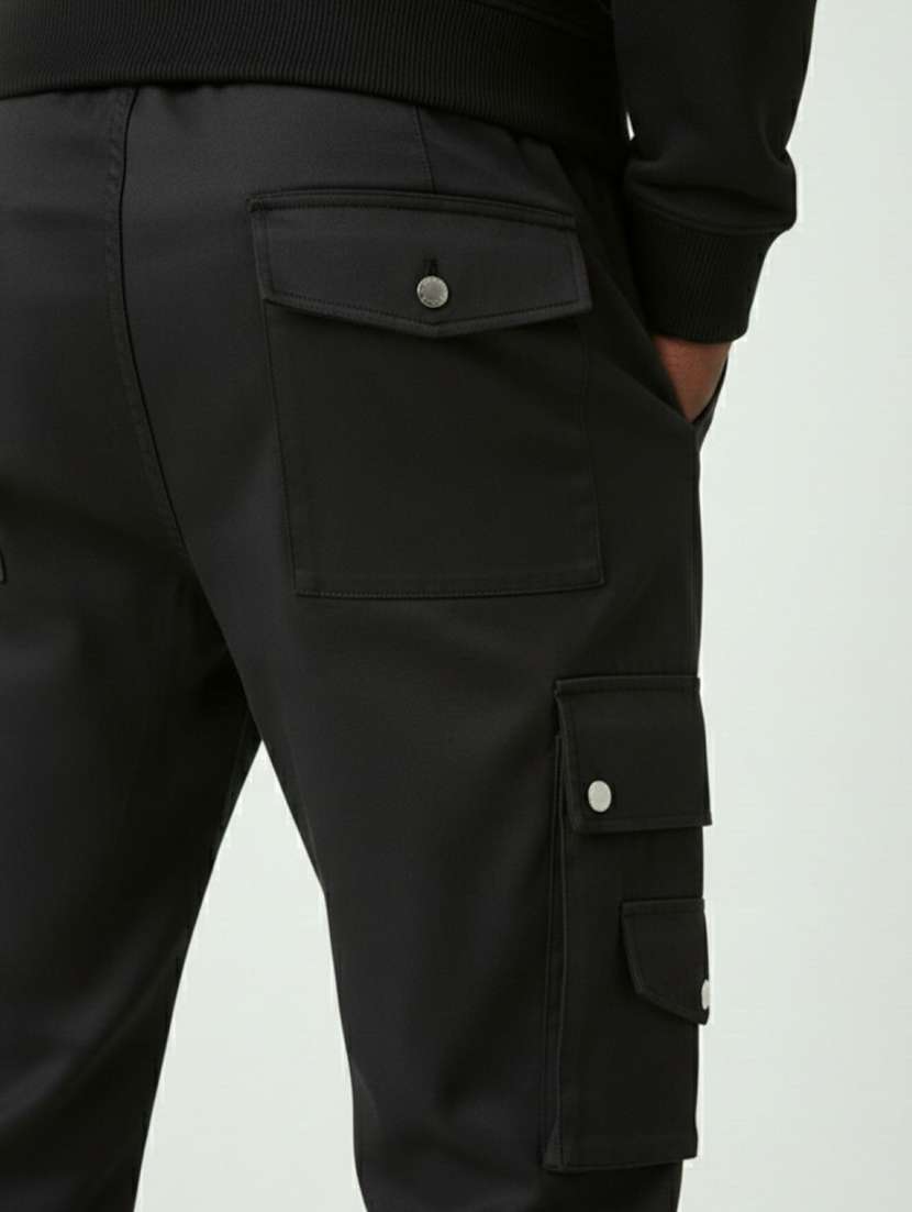 men solid mid rise cargo pant - 22573072 -  Standard Image - 2