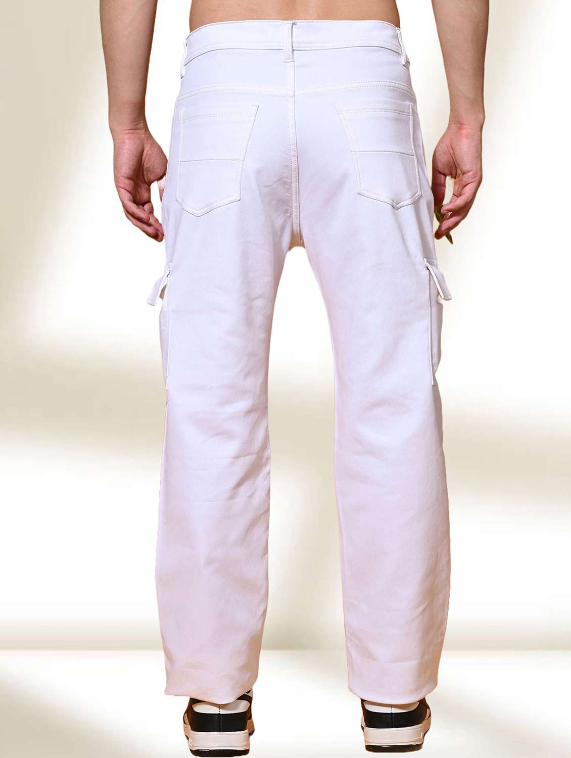 men solid mid rise cargo jeans - 22573116 -  Standard Image - 2