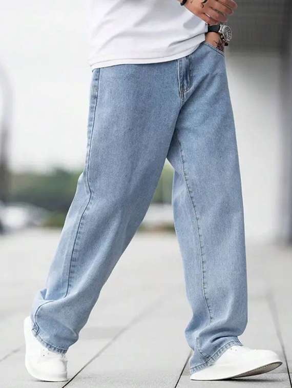 men washed mid rise relaxed fit jeans - 22573157 -  Standard Image - 2