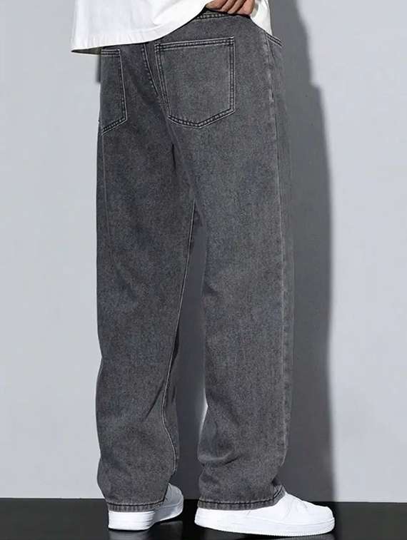 men washed mid rise relaxed fit jeans - 22573178 -  Standard Image - 2