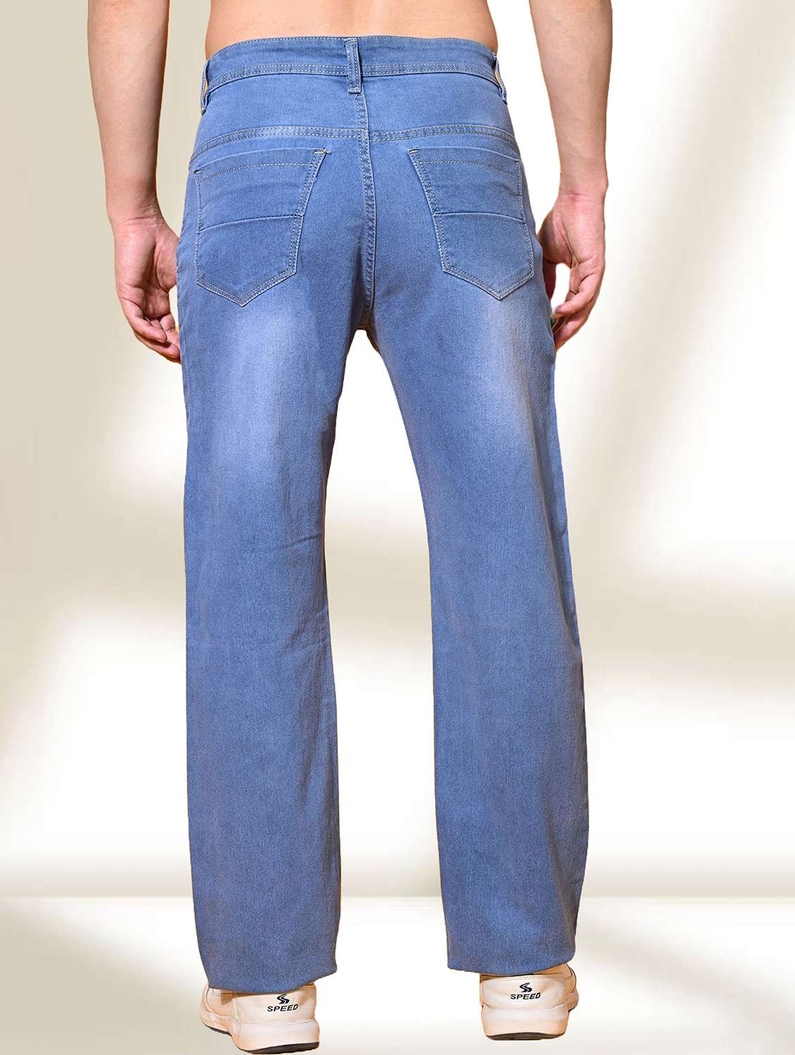 men washed mid rise straight jeans - 22573180 -  Standard Image - 2