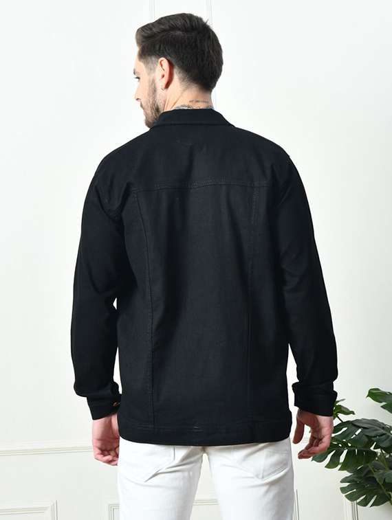 Men Solid Long Sleeves Denim Jacket - 22573194 -  Standard Image - 2