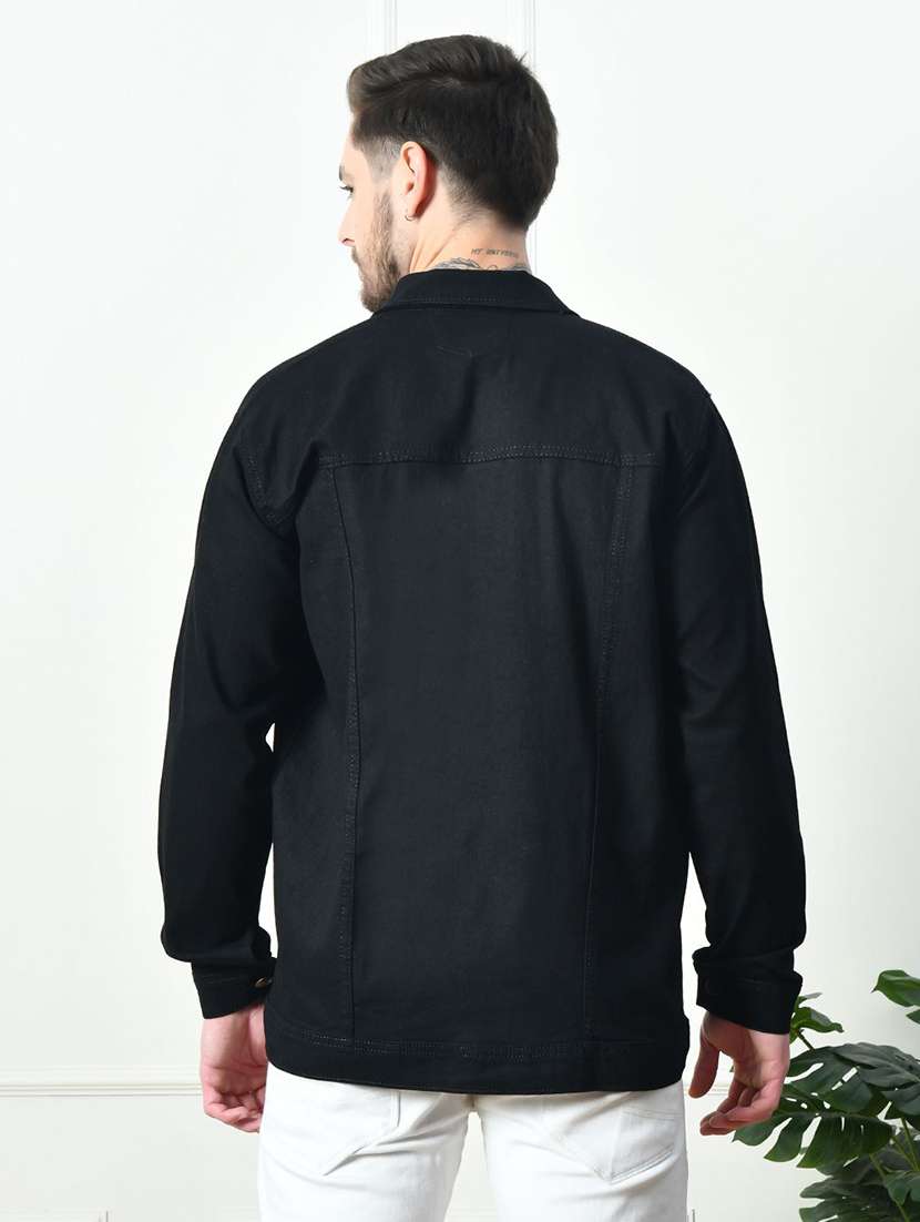 Men Solid Long Sleeves Denim Jacket - 22573206 -  Standard Image - 2