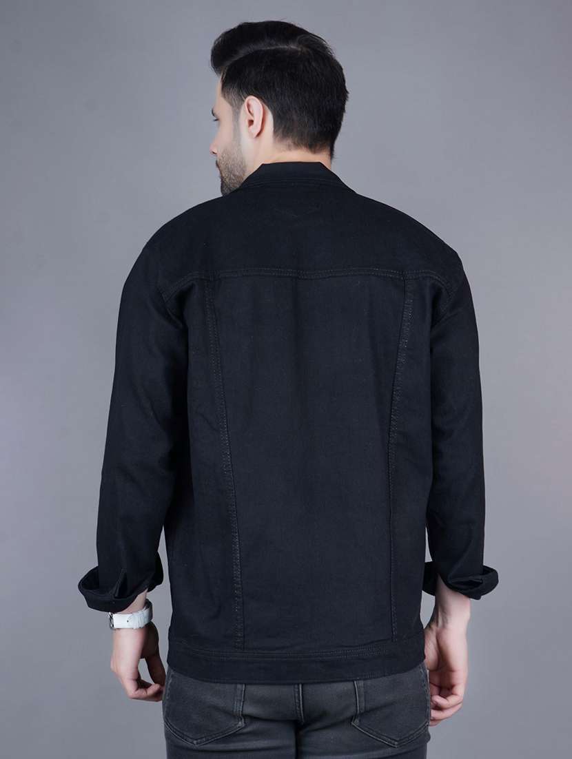 men solid long sleeves denim jacket - 22573220 -  Standard Image - 2