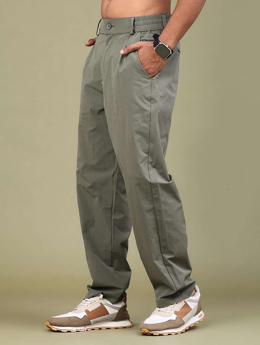 Men Solid Mid Rise Loose Fit Cargo - 22573310 -  Standard Image - 2