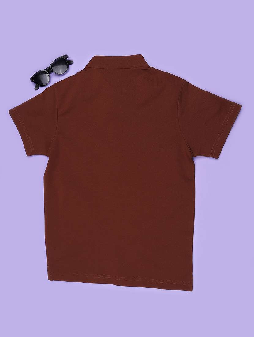 boys solid short sleeves regular fit  t-shirt - 22574210 -  Standard Image - 2