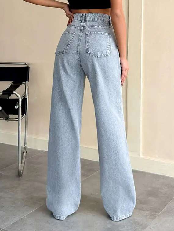 Women Washed Mid Rise Relaxed Fit Jeans - 22575251 -  Standard Image - 2