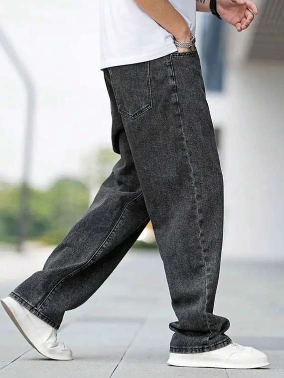 men washed mid rise relaxed fit jeans - 22575507 -  Standard Image - 2
