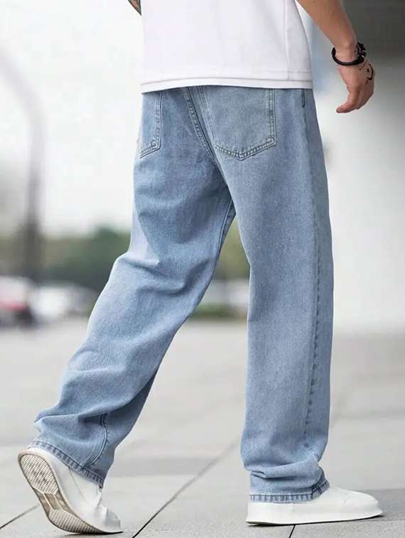 men washed mid rise relaxed fit jeans - 22575596 -  Standard Image - 2
