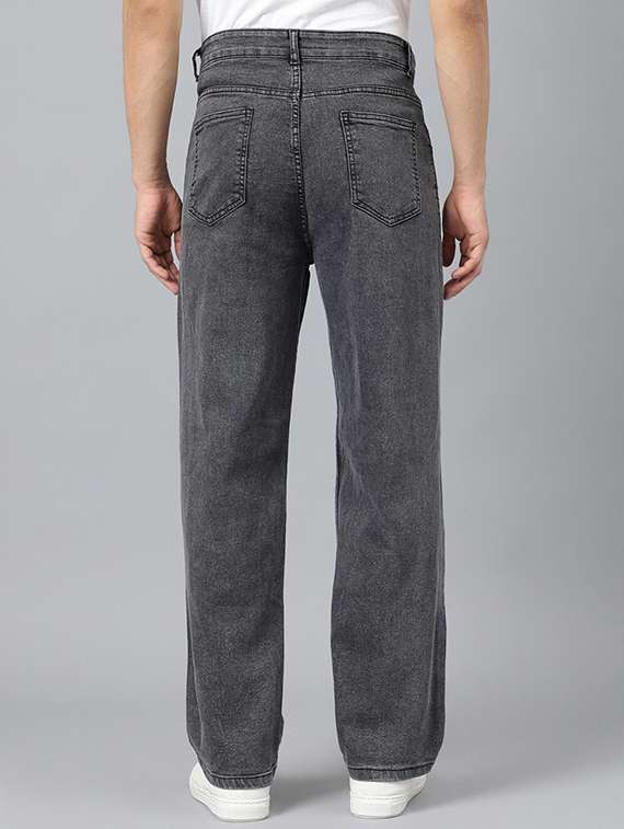 men washed mid rise straight jeans - 22575876 -  Standard Image - 2