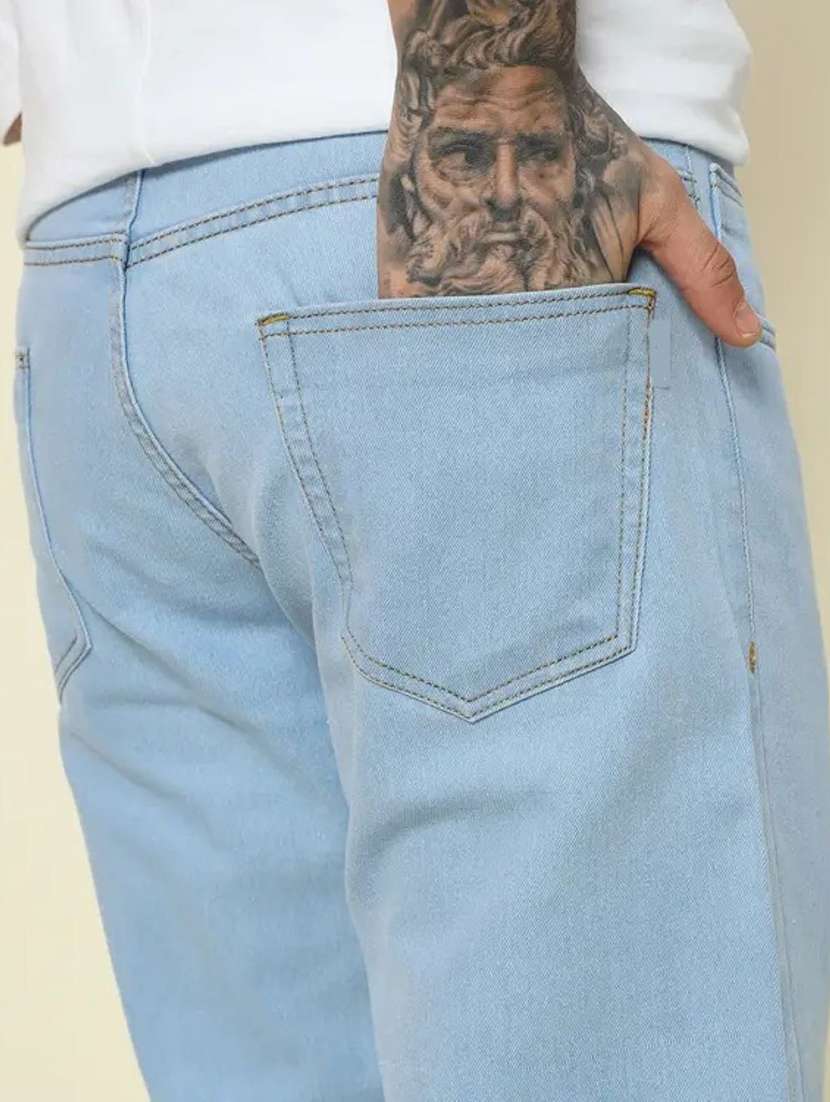 men solid mid rise straight jeans - 22575920 -  Standard Image - 2
