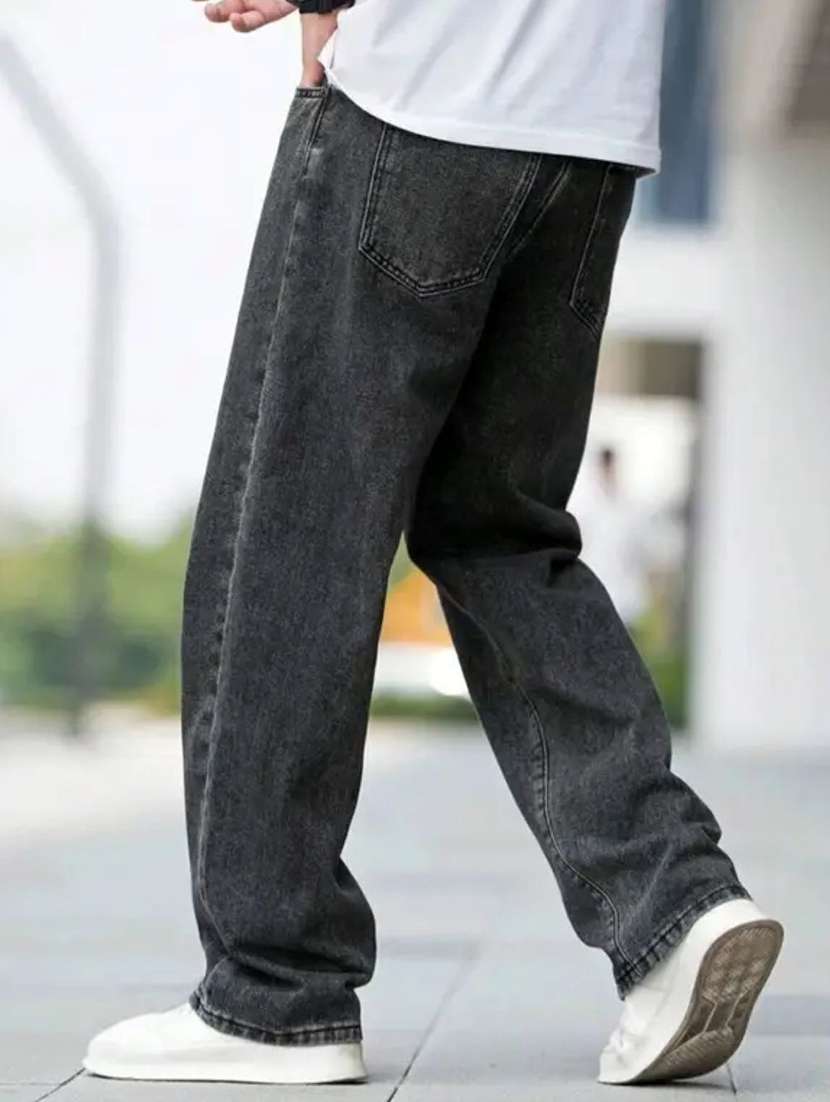 men washed mid rise baggy jeans - 22576000 -  Standard Image - 2