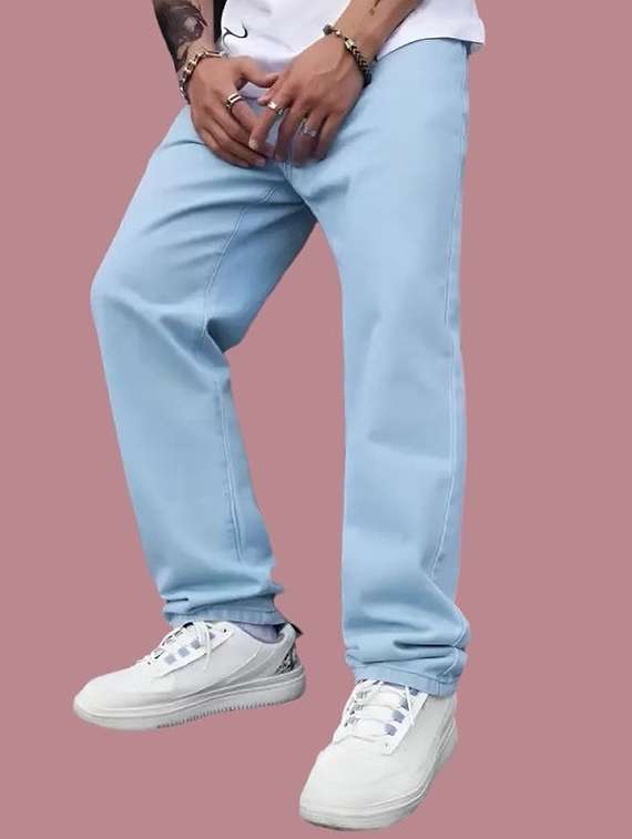 men solid mid rise straight jeans - 22576031 -  Standard Image - 2