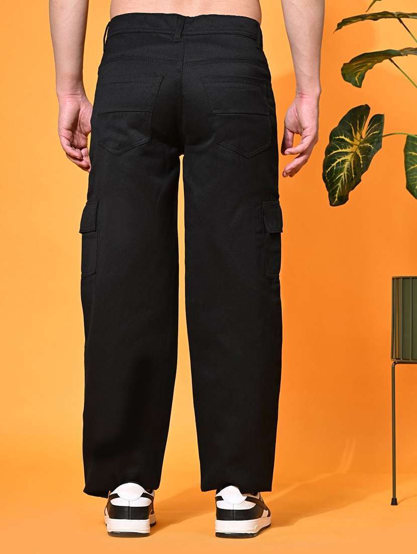 men solid mid rise cargo jeans - 22576081 -  Standard Image - 2