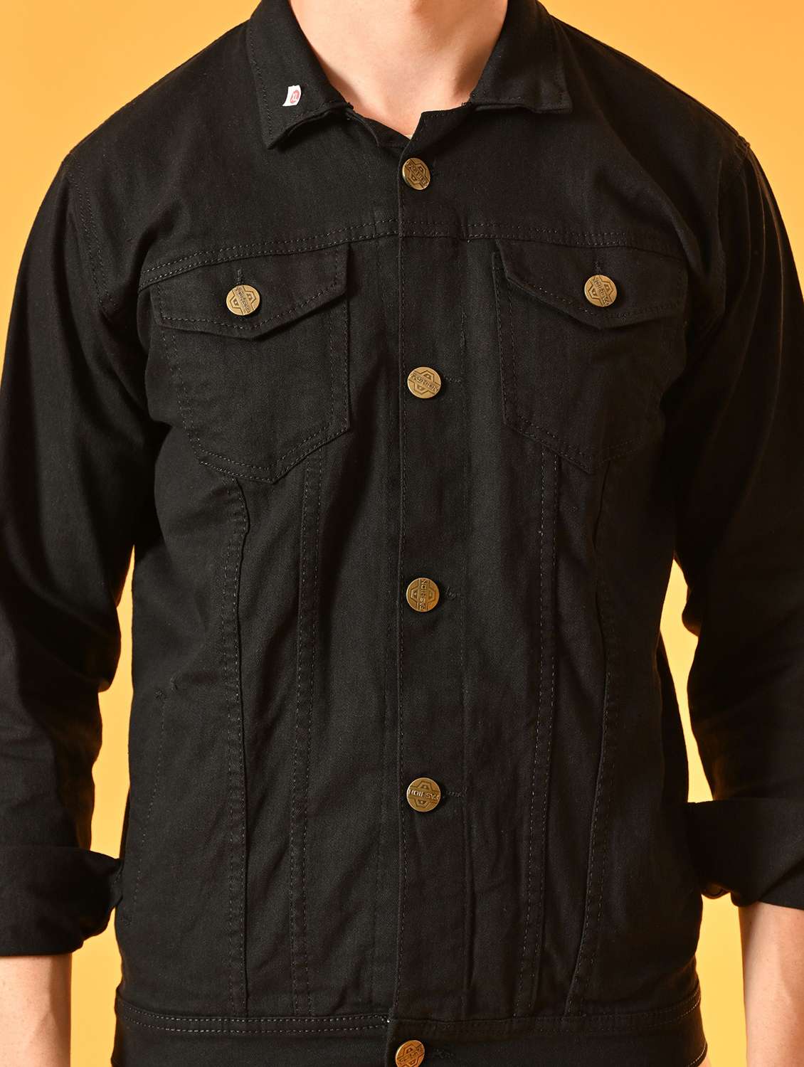 men solid long sleeves denim jacket - 22576113 -  Standard Image - 2