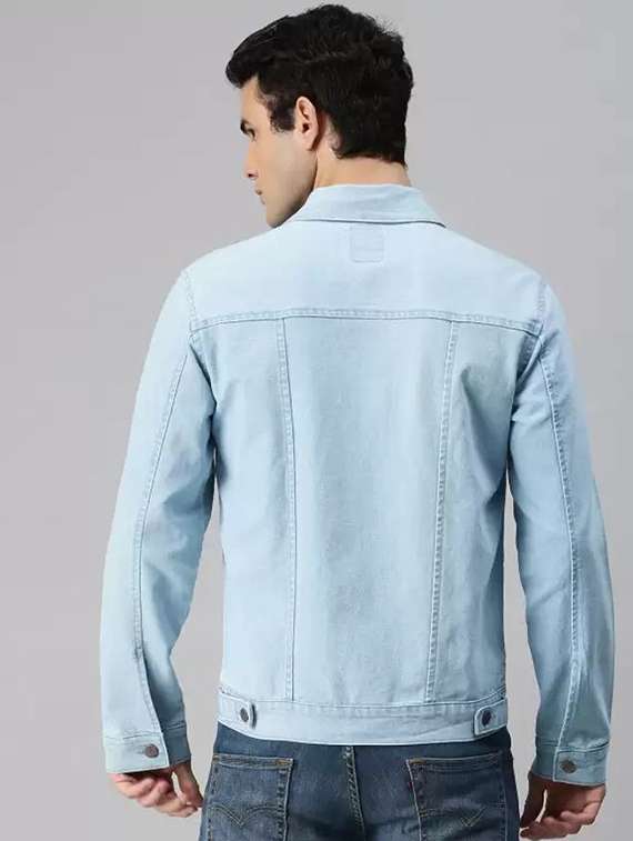 Men Washed Long Sleeves Denim Jacket - 22576167 -  Standard Image - 2