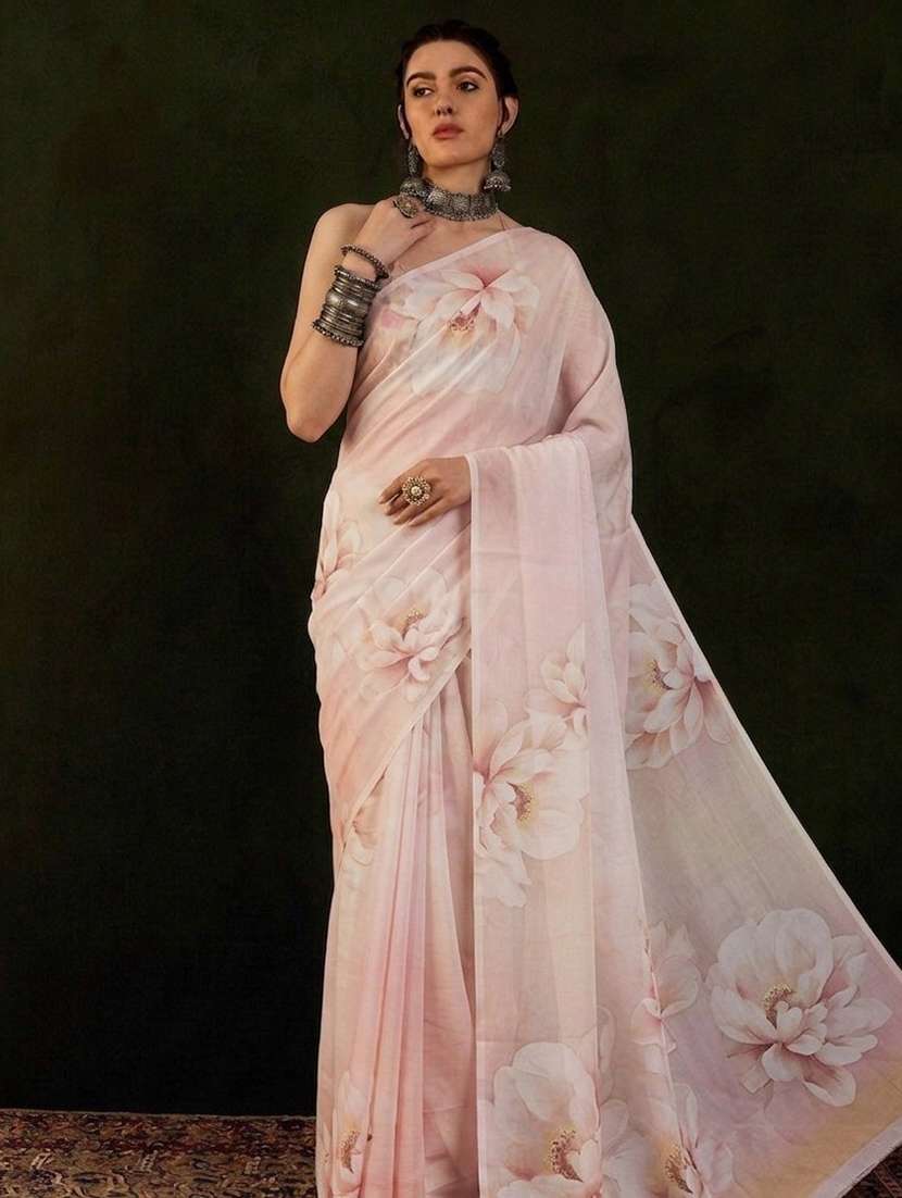 women printed casual wear saree with blouse - 22576718 -  Standard Image - 2