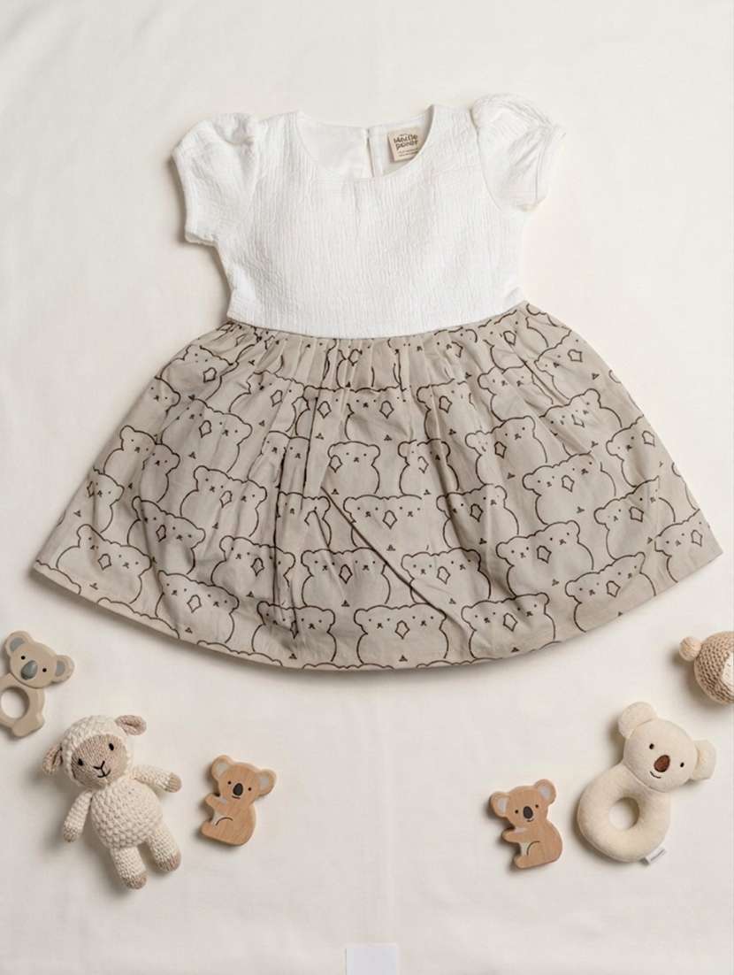 girls printed round neck frock - 22576823 -  Standard Image - 2