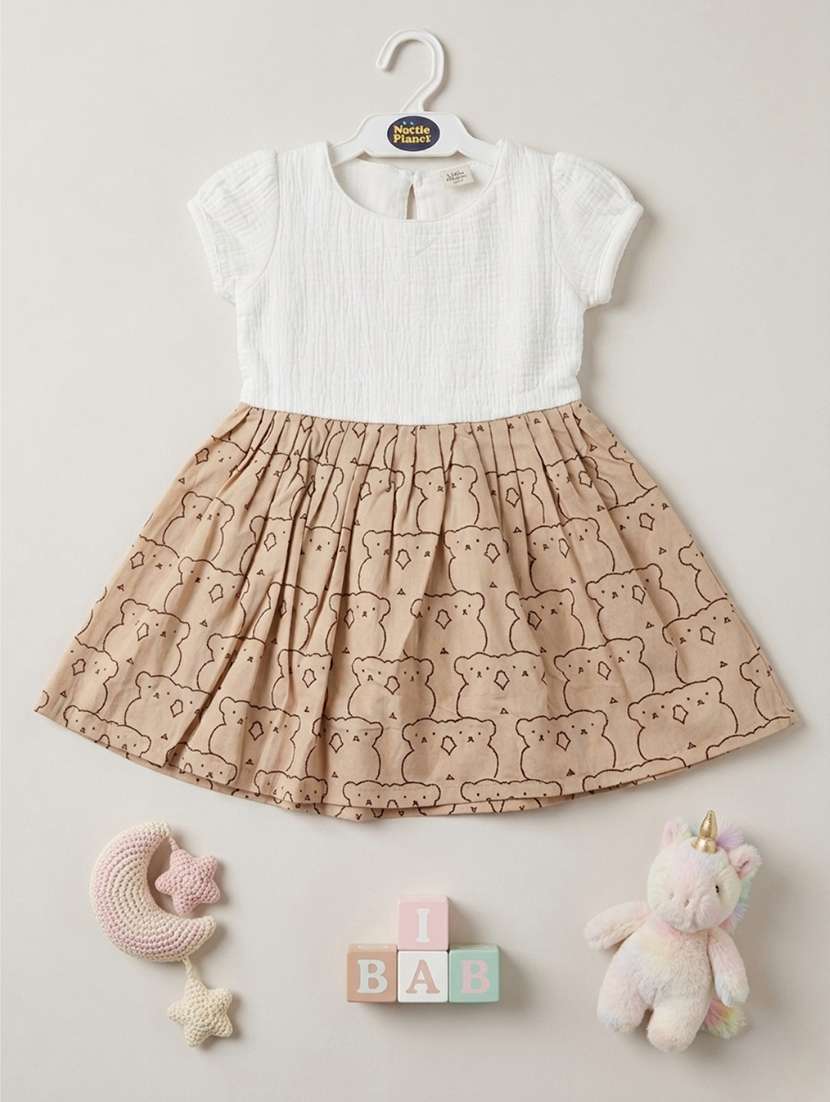 girls printed round neck frock - 22576824 -  Standard Image - 2