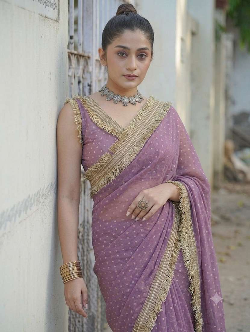 women self design bordered saree with blouse - 22576852 -  Standard Image - 2