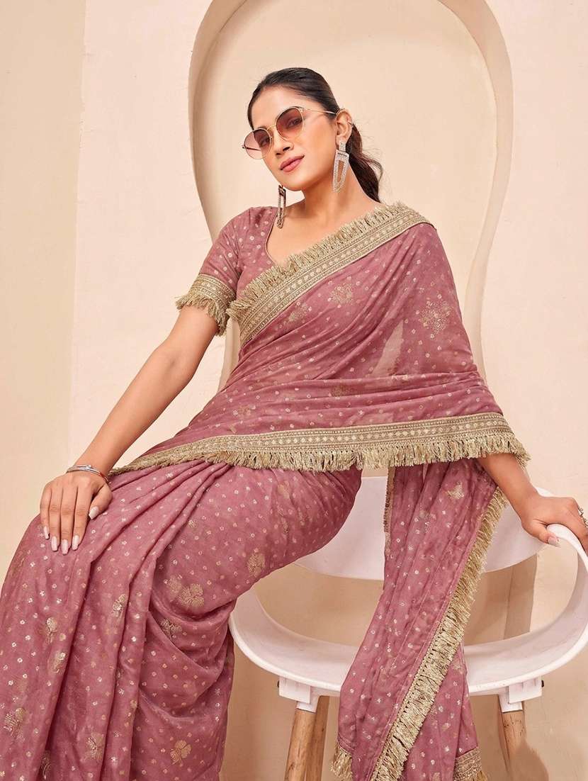 women self design bordered saree with blouse - 22576855 -  Standard Image - 2