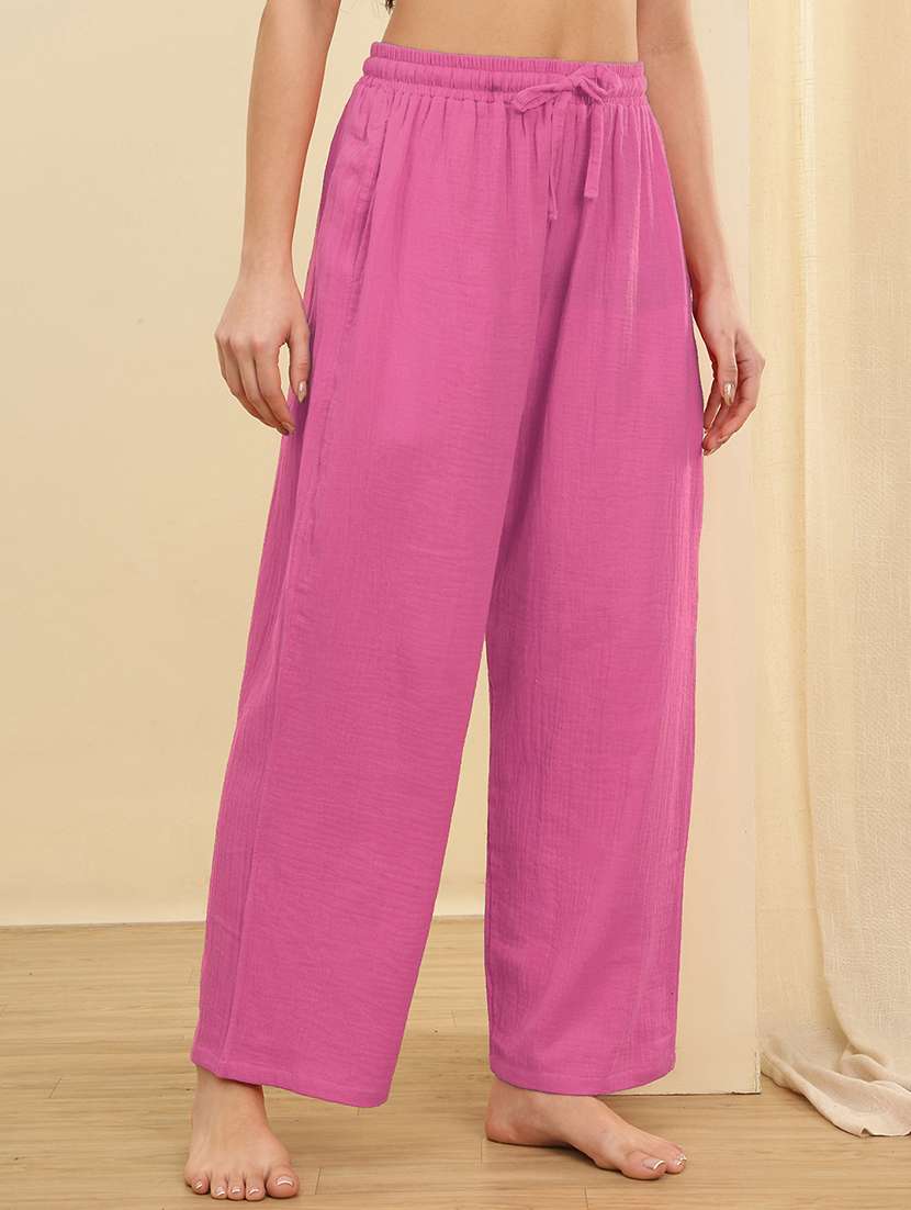 women solid mid rise pajama - 22576979 -  Standard Image - 2